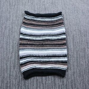 "V" Womens Knit Crochet Skirt One Size Mini Bodycon Hippie Bohemian Festival